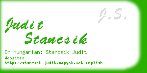 judit stancsik business card